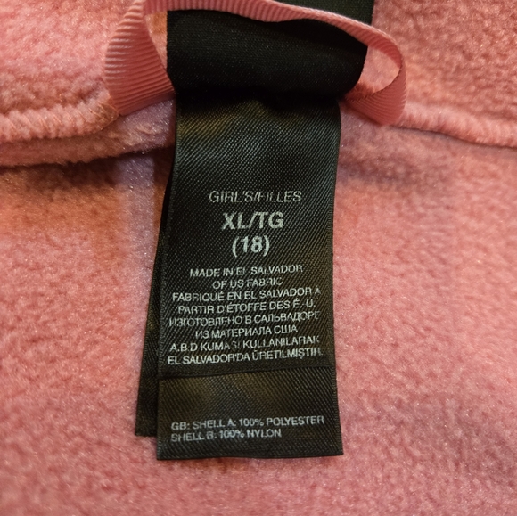 North Face Pink Full Zip Fleece Jacket XL (18) Girls AQGG F10 Explorers Gear - Picture 4 of 7